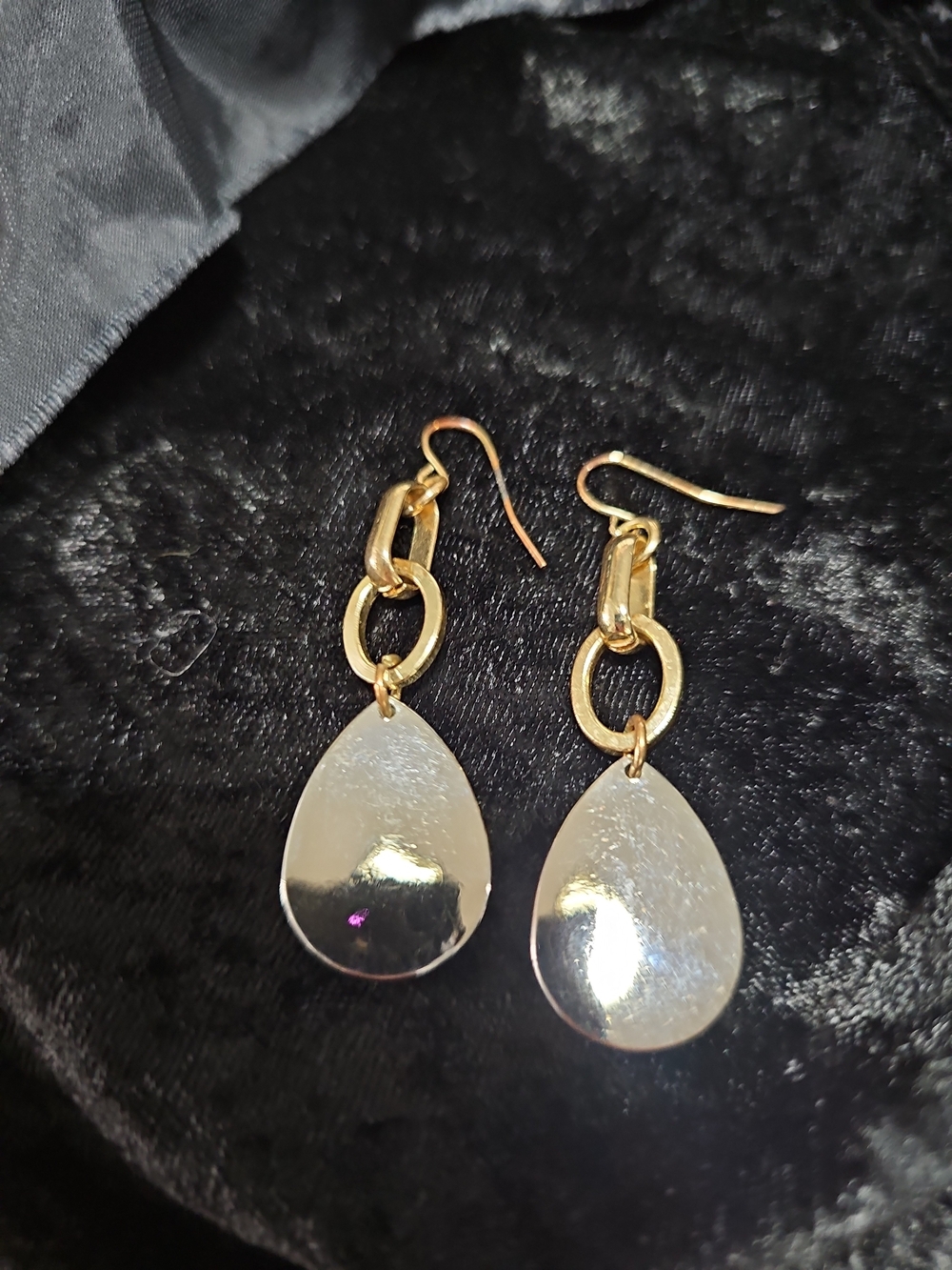 Goldtone & Silvertone Teardrop Dangle Earrings - Women Jewelry